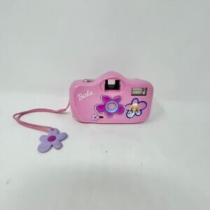 Vintage Mattel Barbie Point & Shoot Pink Purple Flower Flash‎ Camera UNTESTED